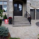 Flagstone steps and Techo-bloc pavers