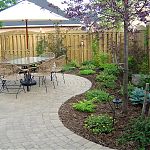 Circle pattern patio