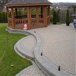 Raised patio with gazebo