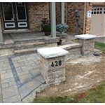 Brussels Block pillars + Ledge stone caps