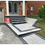 Grey and Black flagstone steps