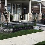 Mondrian Porch cladding, Limestone steps