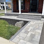 Natural Stone steps and porch